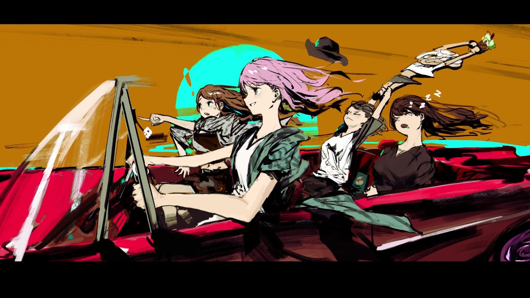 【绘画记录】落日飞车