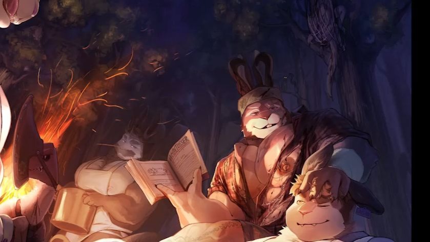 【furry|OC|绘画过程】篝火