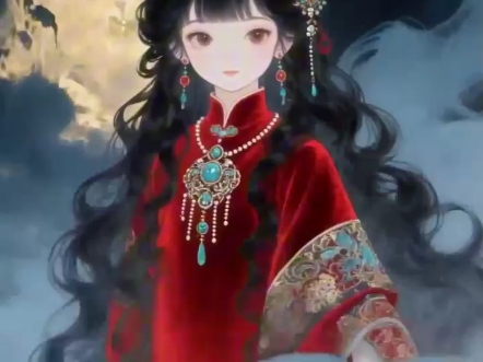 自制AIGC ，聊斋绘卷《寒月芙蕖》人物绘。