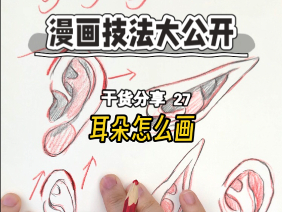漫画耳朵保姆级手绘教程来咯