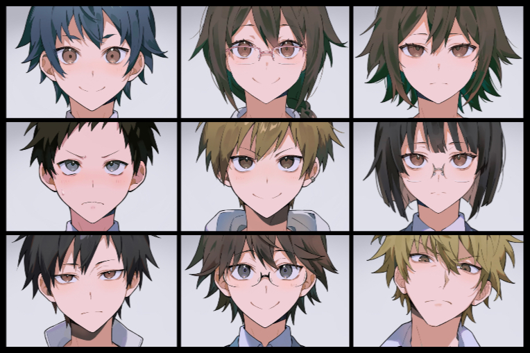 【drrr】两分钟画九张证件照