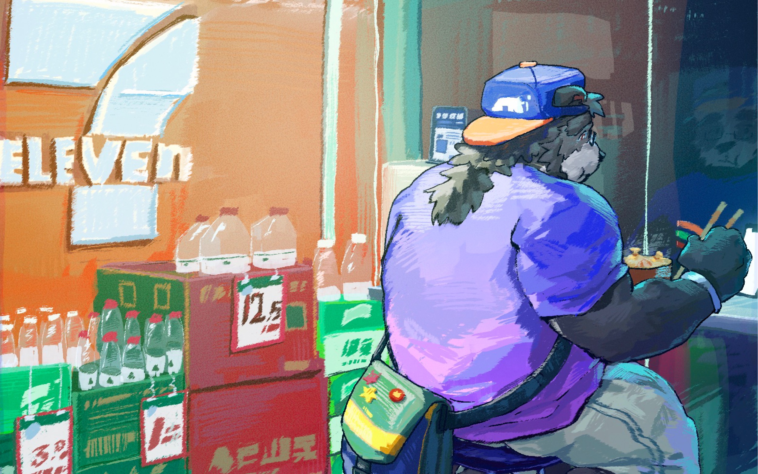 【绘画过程】于我的一隅夜晚