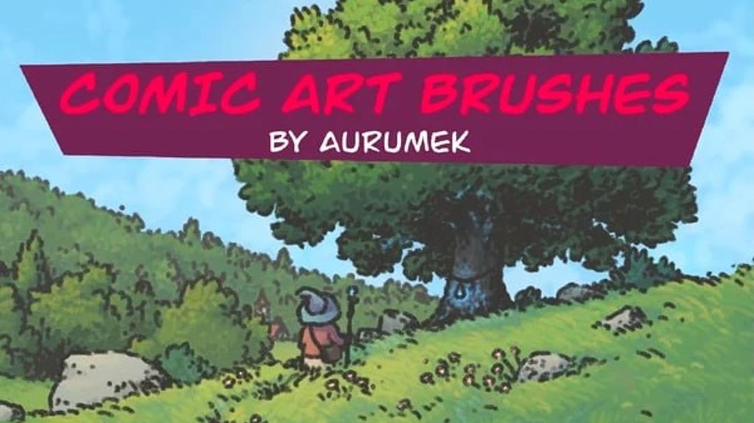 【Procreate】绘画欣赏 复古风格漫画艺术笔刷分享 线描墨水