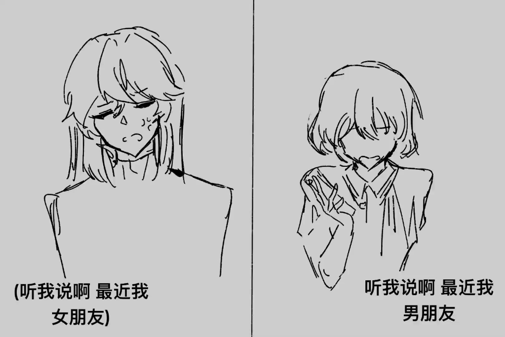 【草稿流手书丨骆云影】愚痴り合い～聞いてよ最近彼氏がさ、～