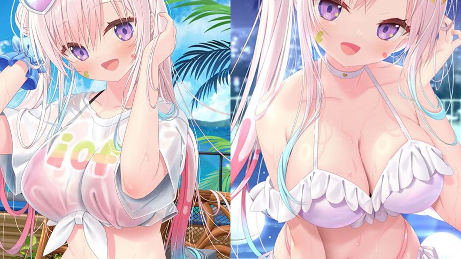 最近画的一些很夏天的女孩子们