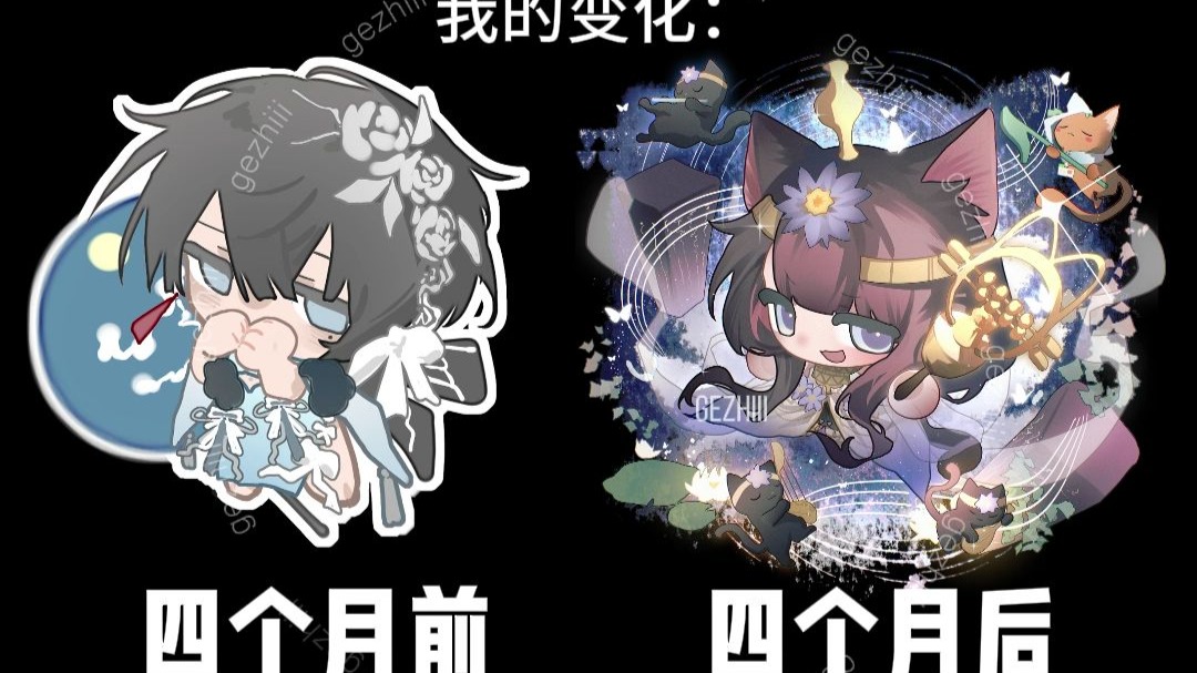 4个月画了165只鼻噶进步史