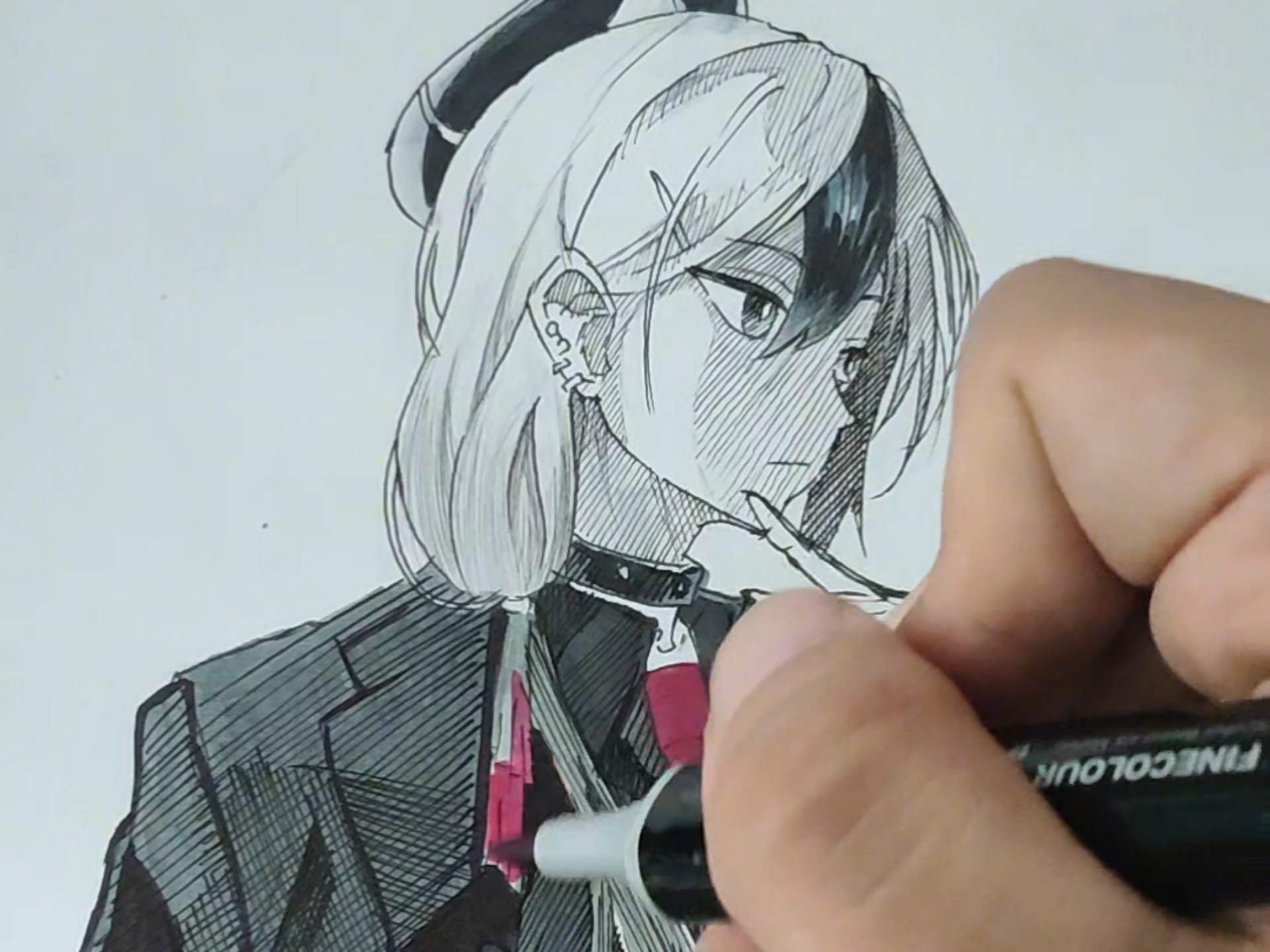 #蔚蓝档案#日常画画  很多粉丝想让我画个鬼方佳代子，安排一下