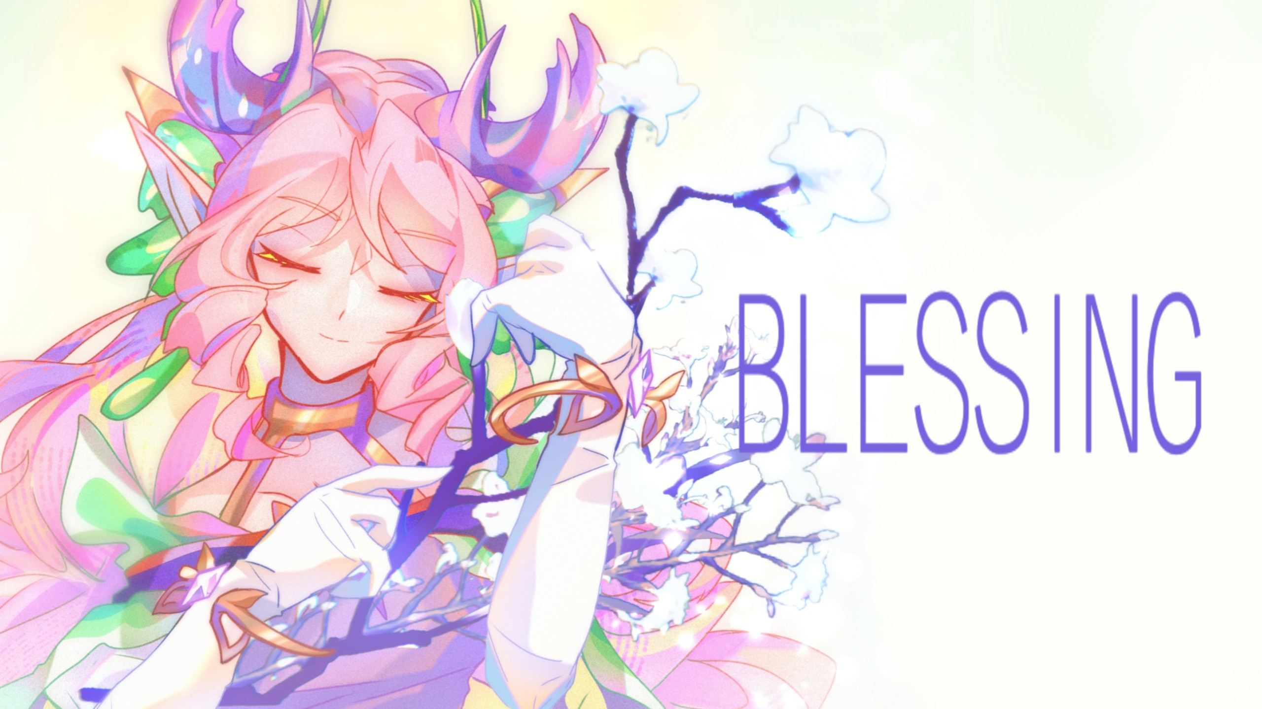 【洛克王国/手书】Blessing（虫系精灵王-流萤蝶后生贺）