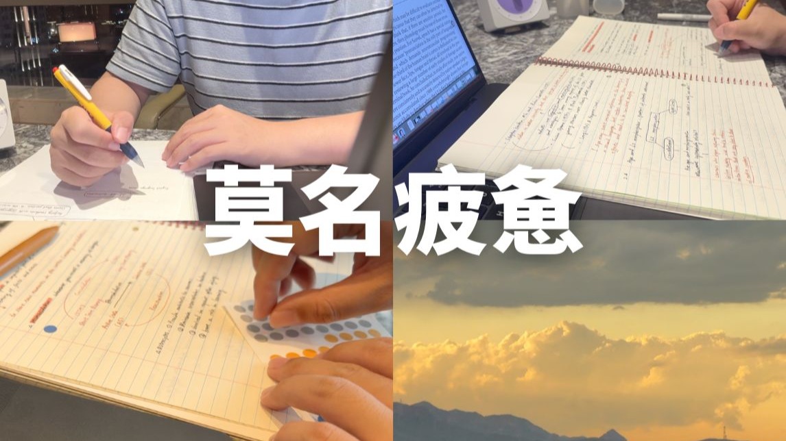 近期10h学习和工作vlog | 什么也没有做，每天都很疲惫？娱乐和网