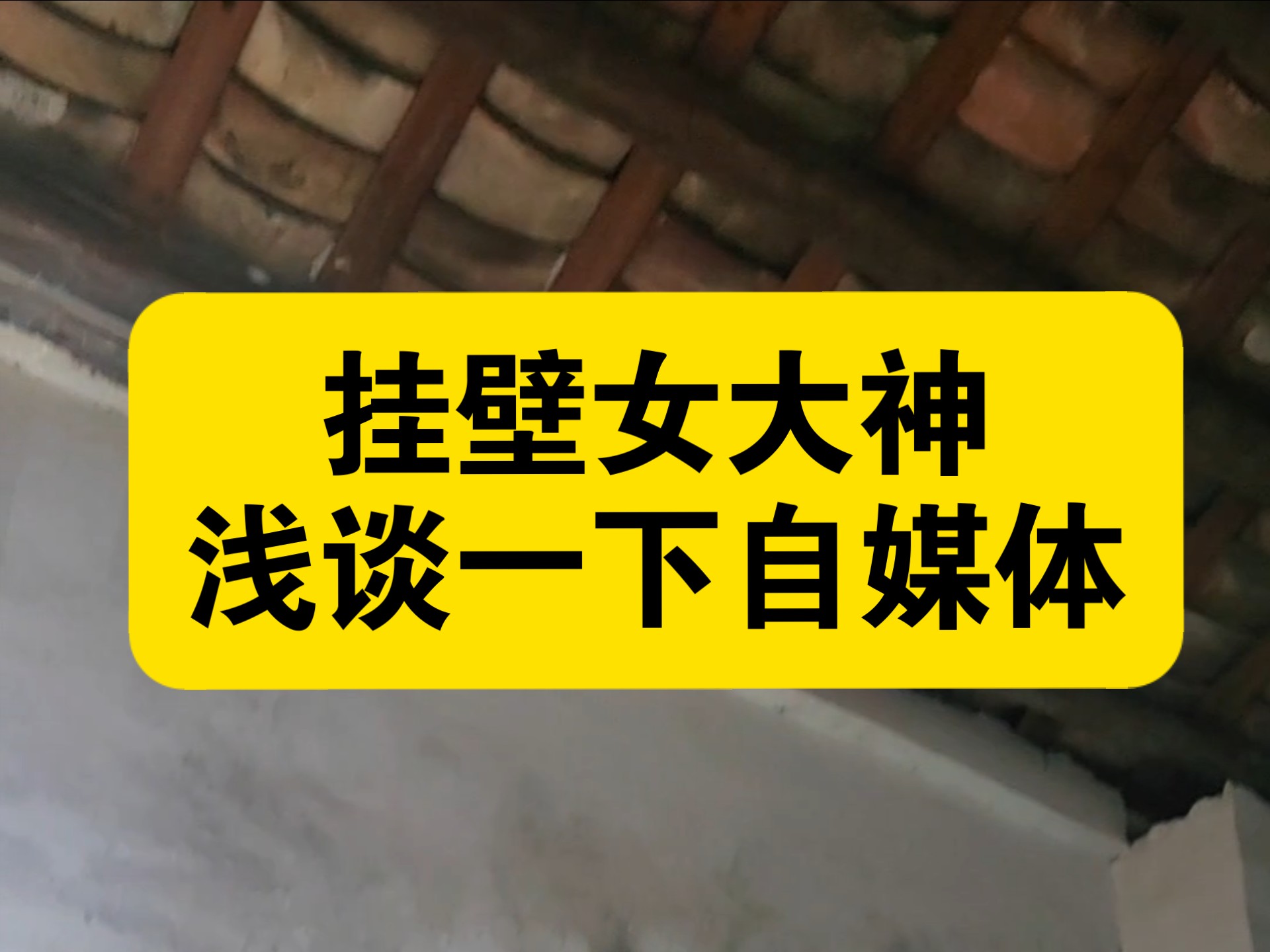 挂壁女大神浅谈一下自媒体