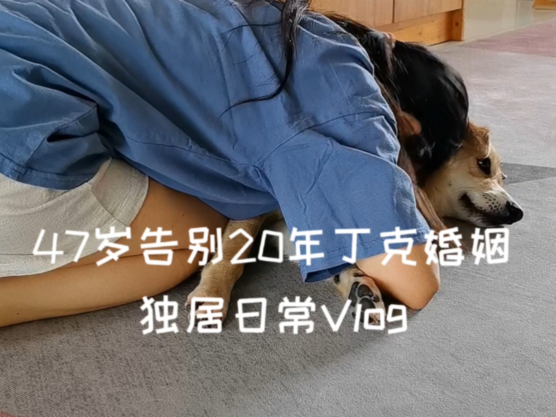 47岁告别20年丁克婚姻独居日常Vlog｜每天都要吸小狗