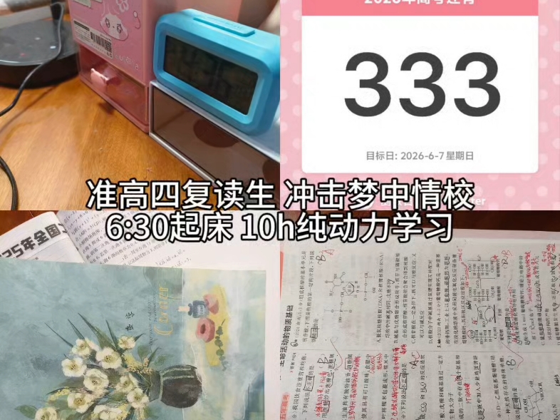 高考497分，为了名校选择复读一年，明年参加第二次高考，暑期自律
