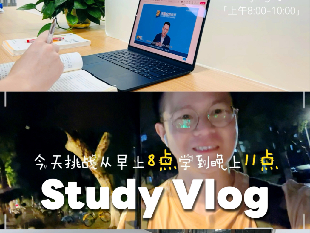 学习vlog | 早8晚11纯动力学习，12h轻松拿捏