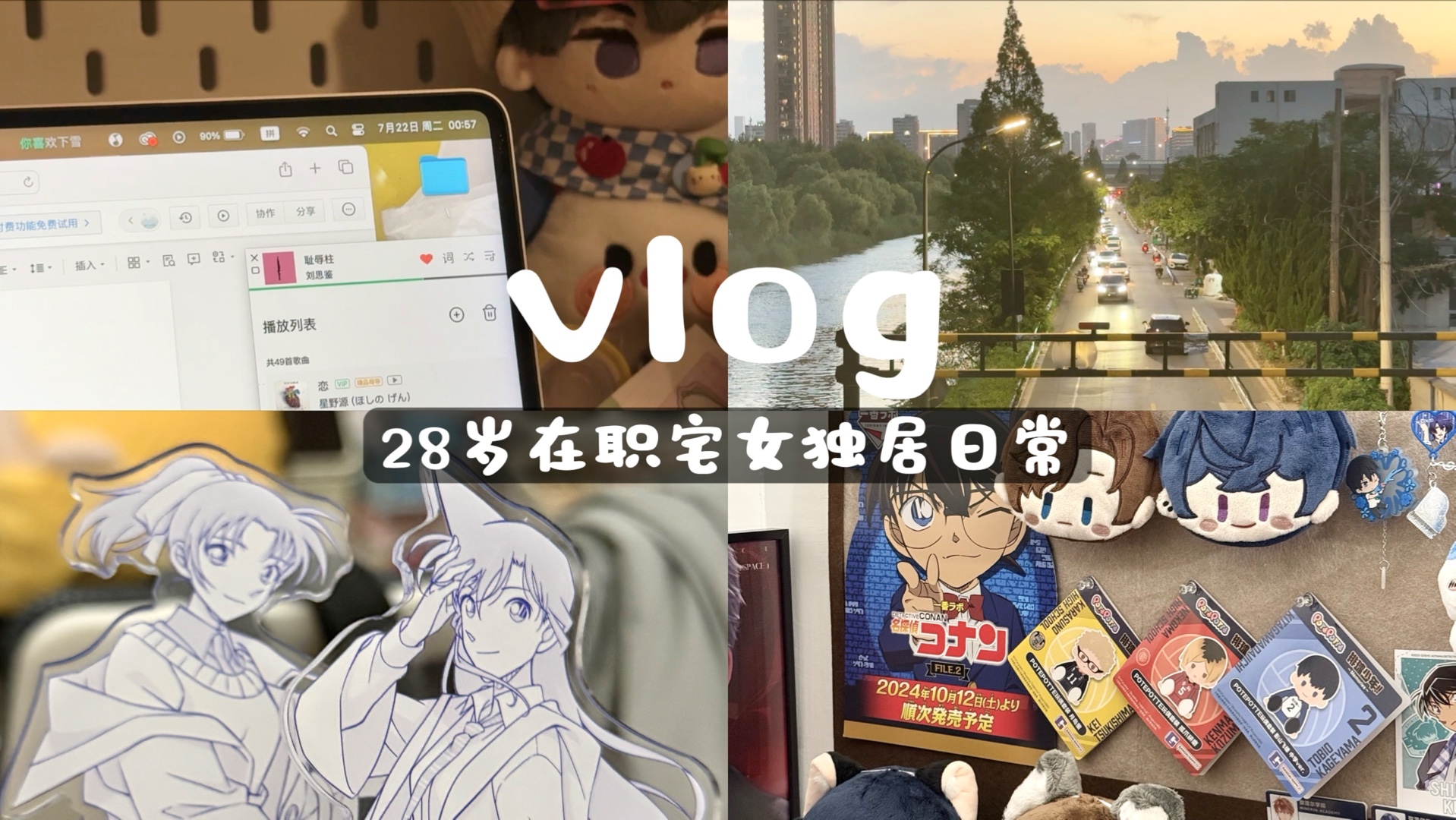 vlog#.宅女独居日常/嘉兴二次元/恋与随身相依收纳/搬家采购/
