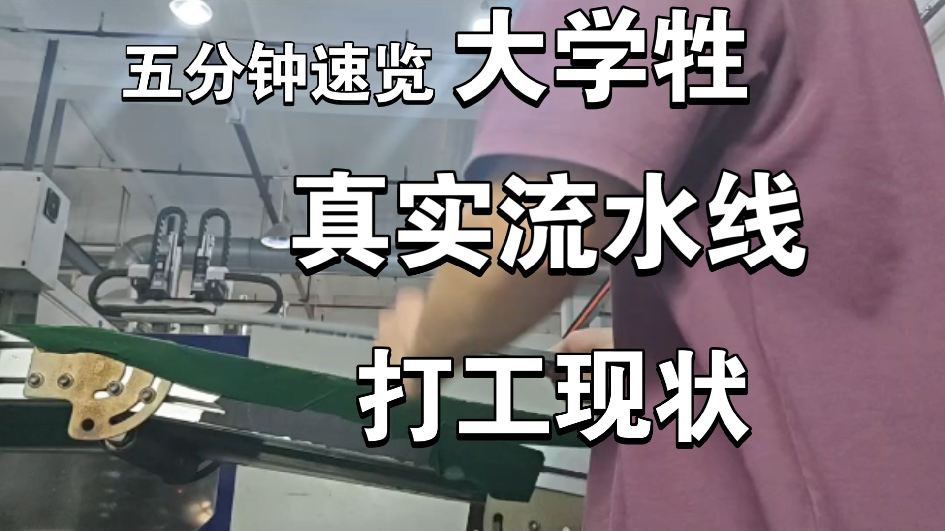 五分钟速览最真实大学牲暑假工流水线工作现状