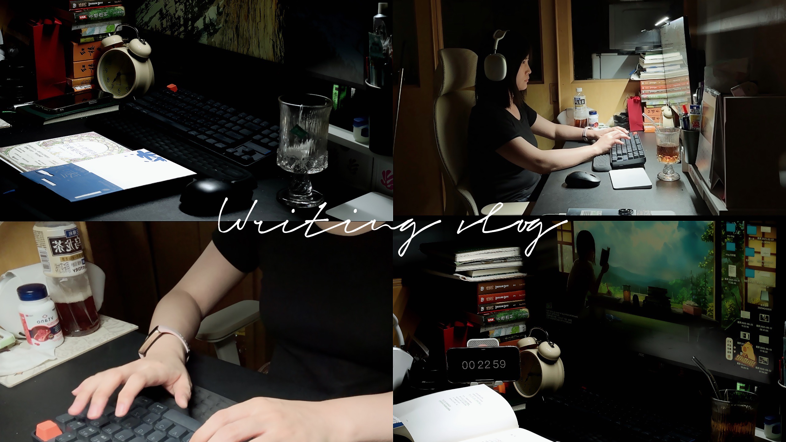 网文作者vlog:全职作者每天的码字作息/下雨天宅家码字/梅雨