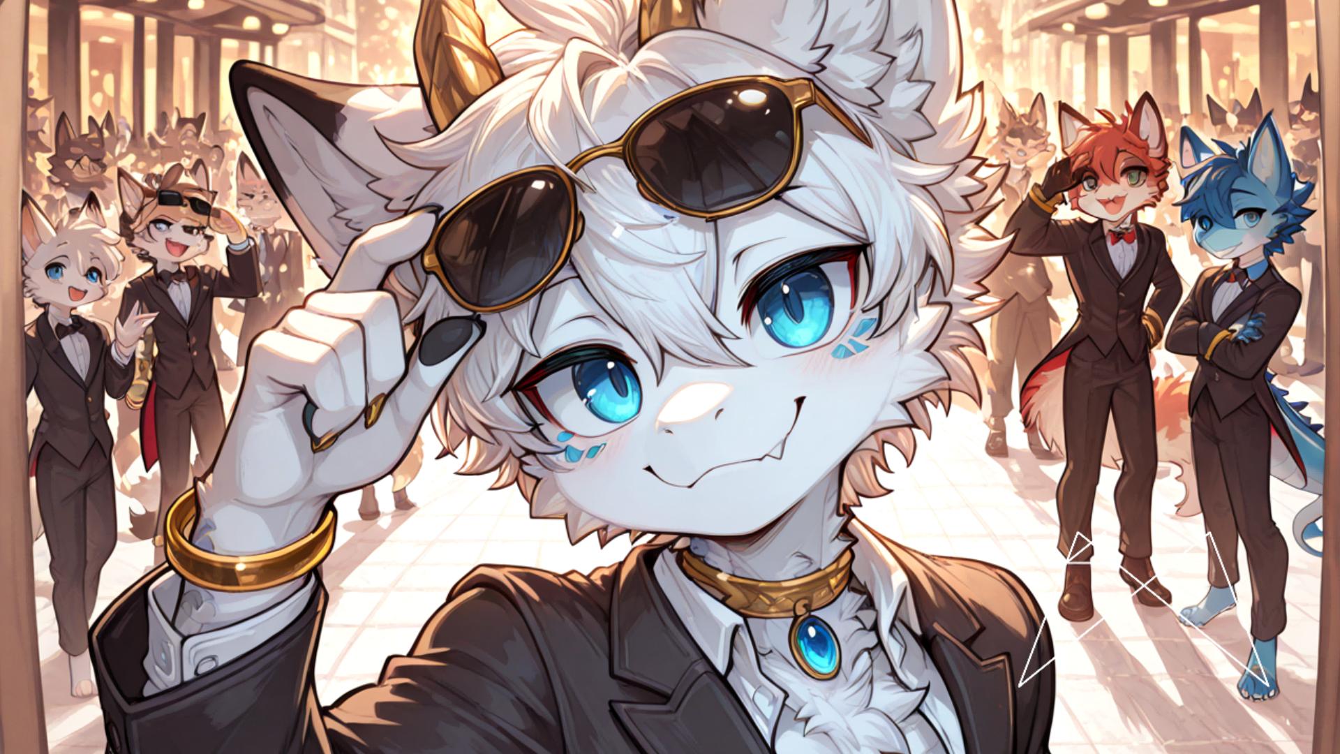 墨镜是本体 [AI绘画+AI动图] Furry