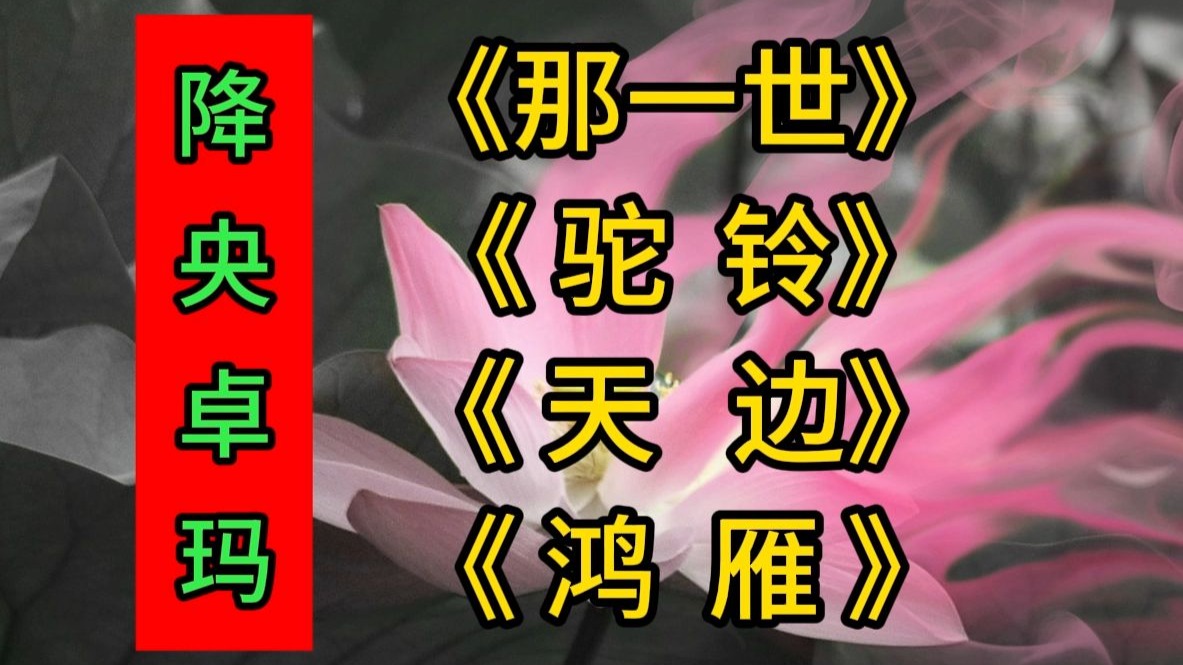 降央卓玛《那一世》《驼铃》《天边》《鸿雁》