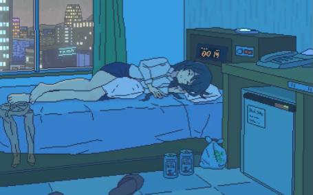 [Lofi|雨夜|像素]在雨点敲打窗户时睡着，希望醒来是个大风的阴