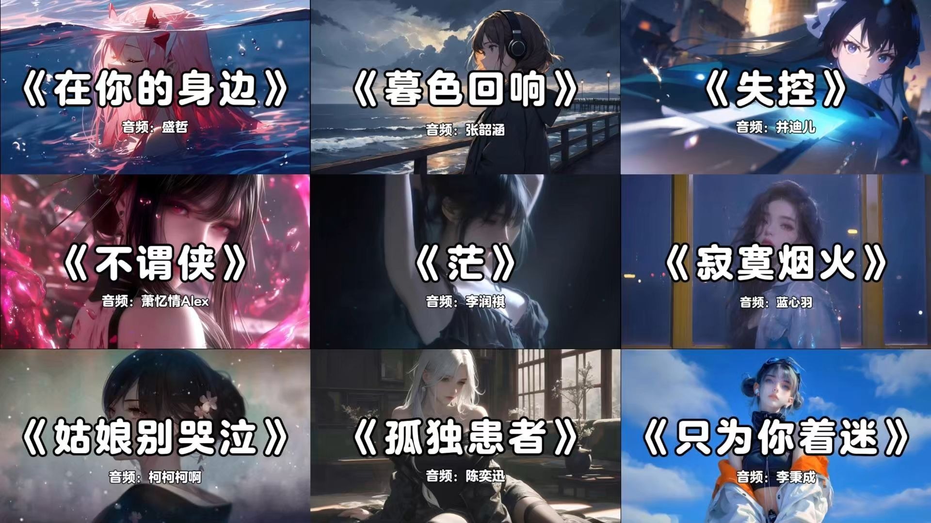 【宝藏歌曲合集】“分享情绪有什么用呢，人的悲欢并不相通。”