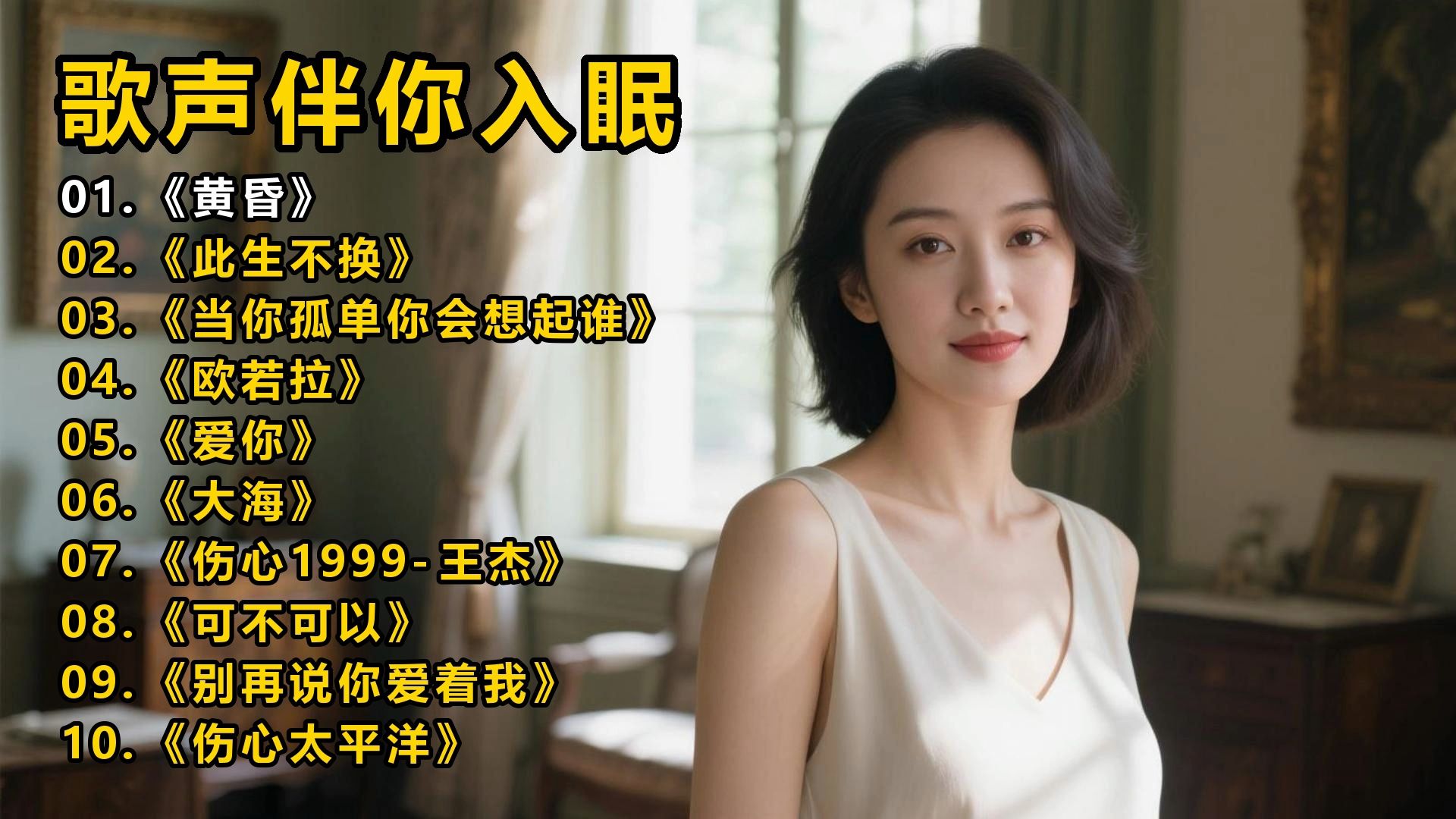 歌声伴你入眠《黄昏》《此生不换》《当你孤单你会想起谁》《