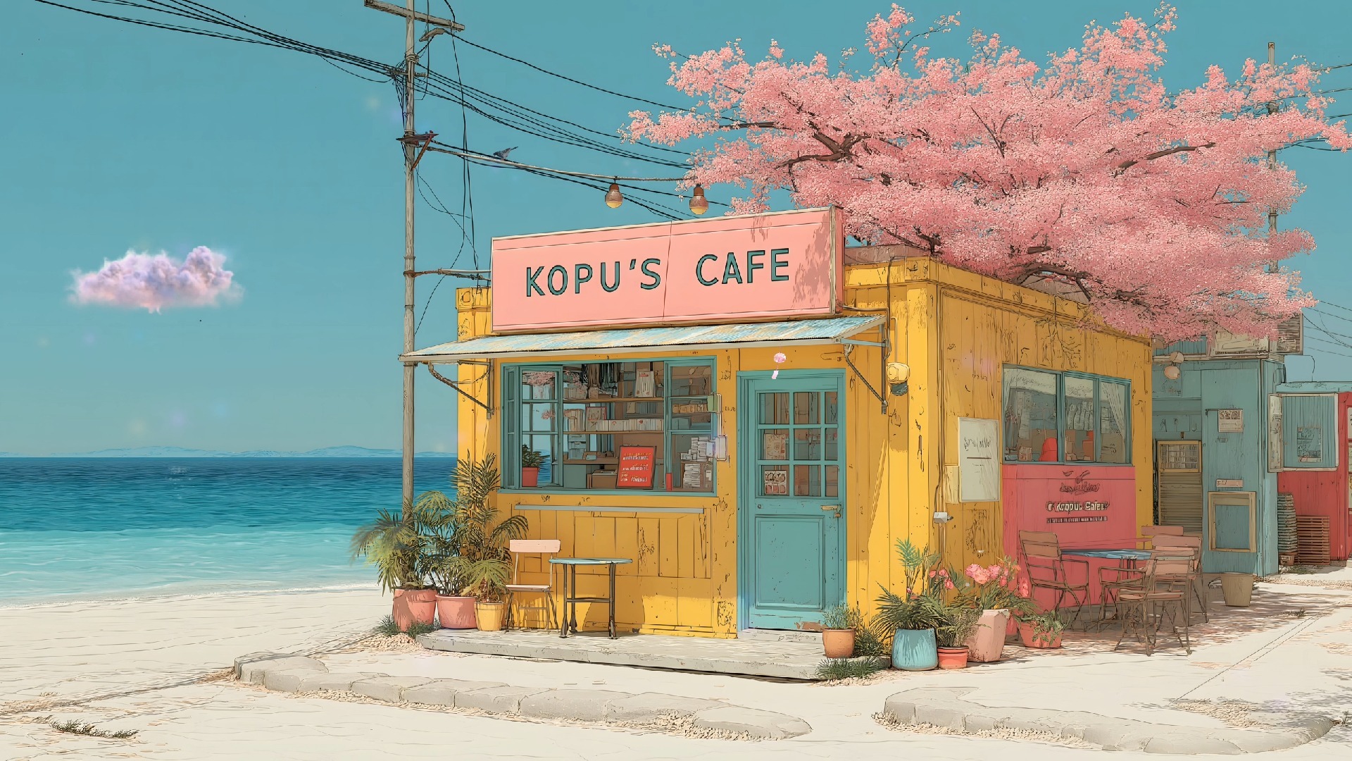 “我们曾听过同一首歌” | 在开满樱花的海边咖啡馆，虚度一整