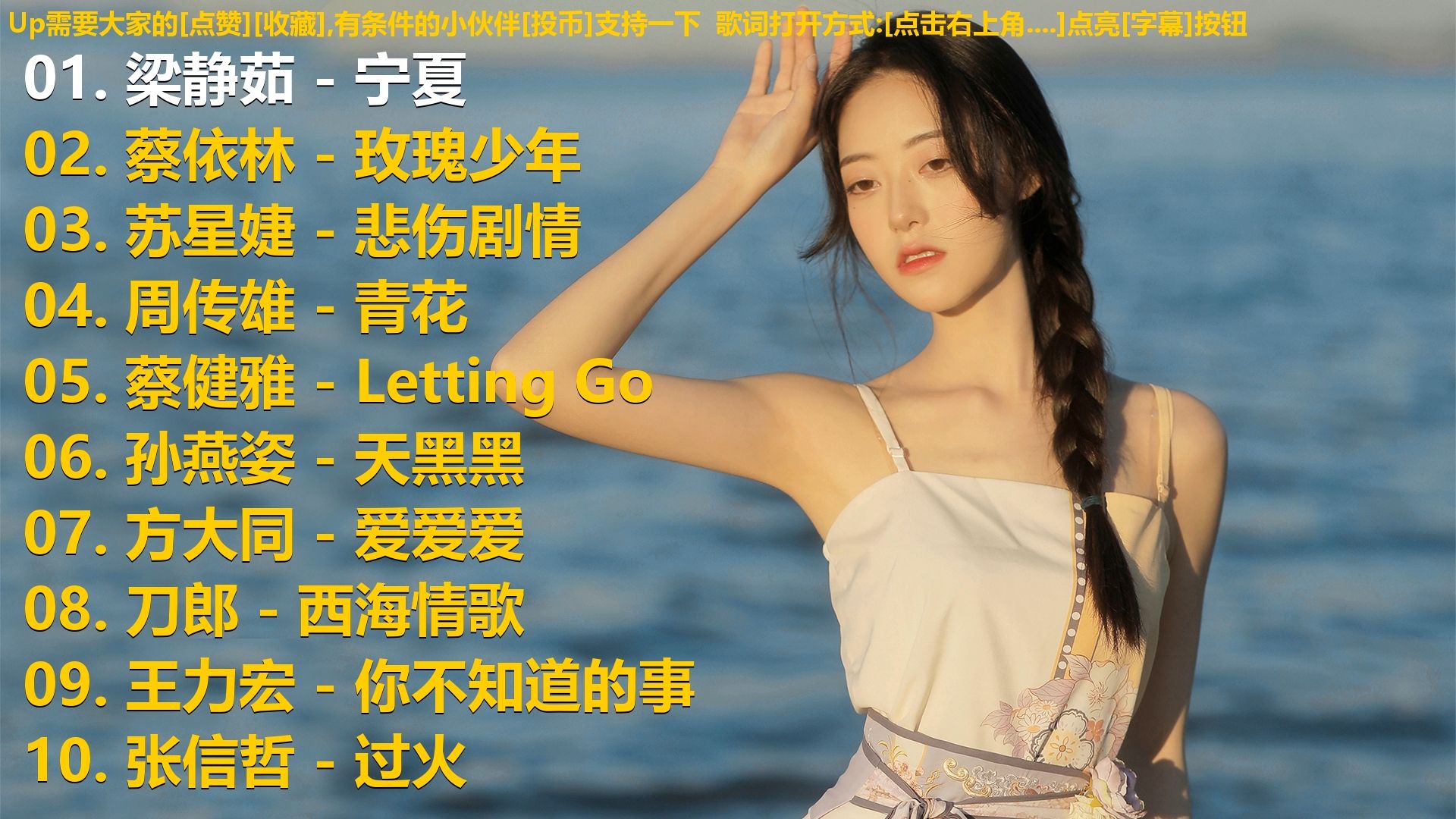 精选歌单合集《梁静茹 - 宁夏》《蔡依林 - 玫瑰少年》《苏星