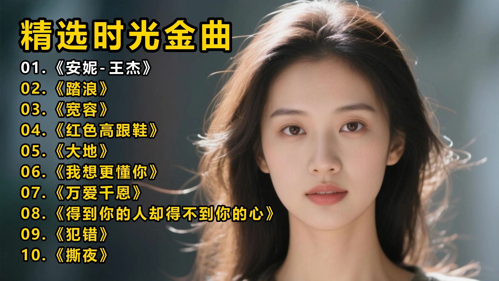 精选时光金曲《安妮-王杰》《踏浪》《宽容》《红色高跟鞋》