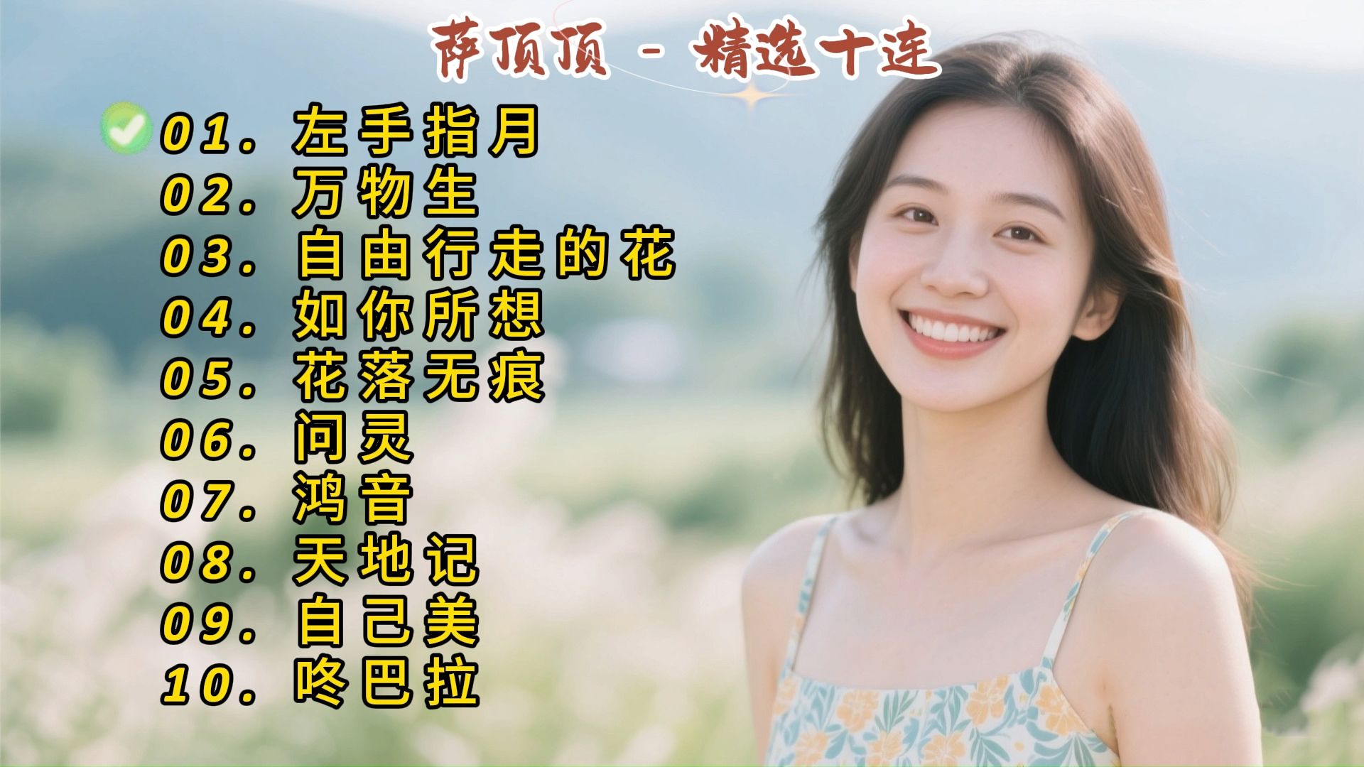 萨顶顶精选《左手指月》《万物生》《自由行走的花》《如你所