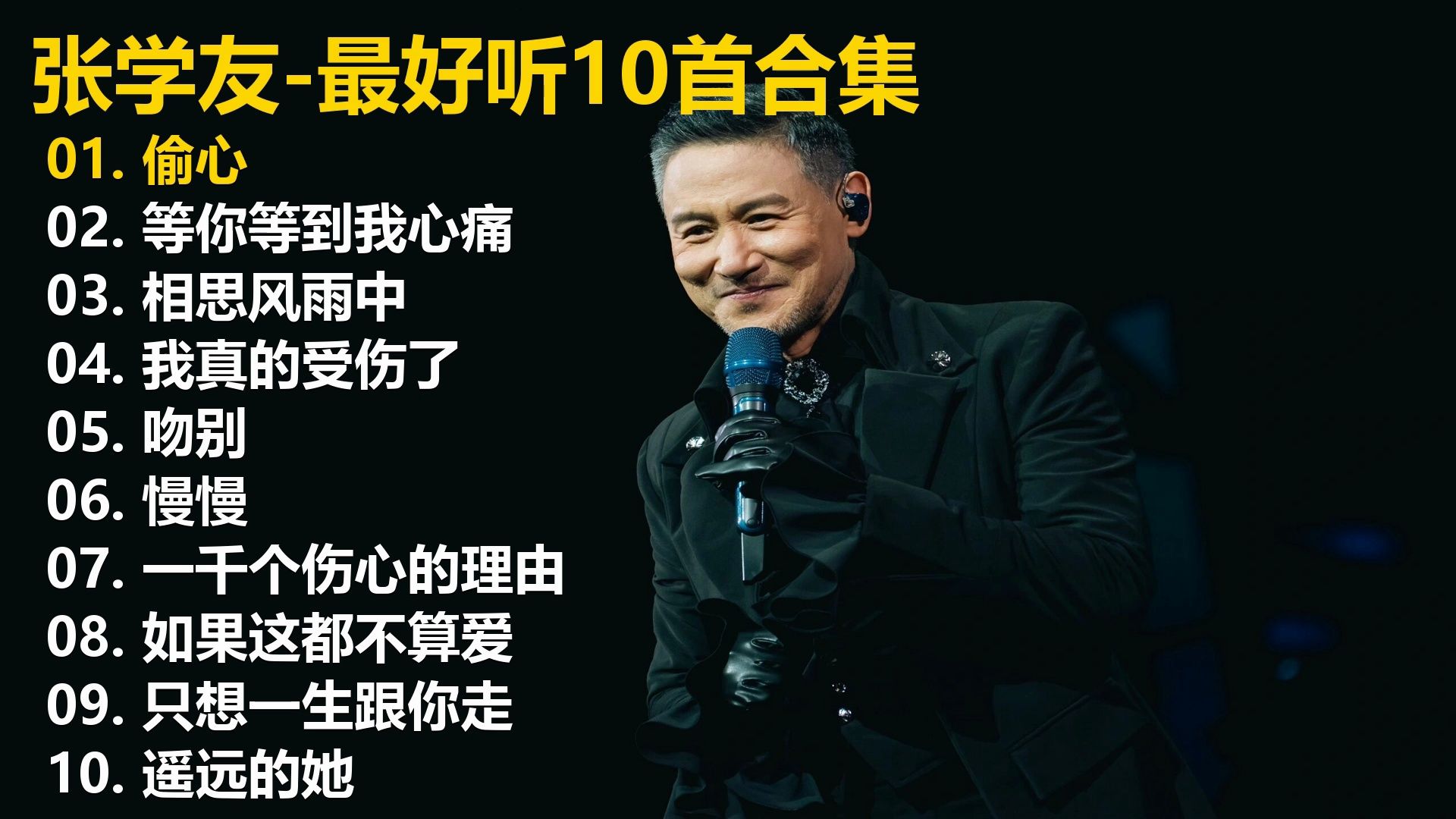 【playlist-歌词同步 张学友十首精选歌单，畅听40+分钟，有喜欢