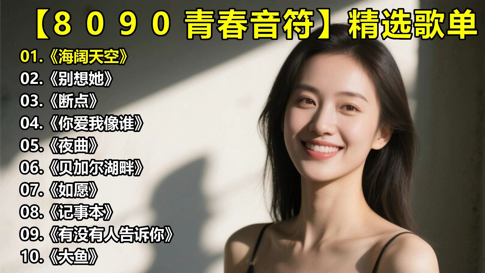 【8090青春音符】精选歌单《海阔天空》《别想她》《断点》《