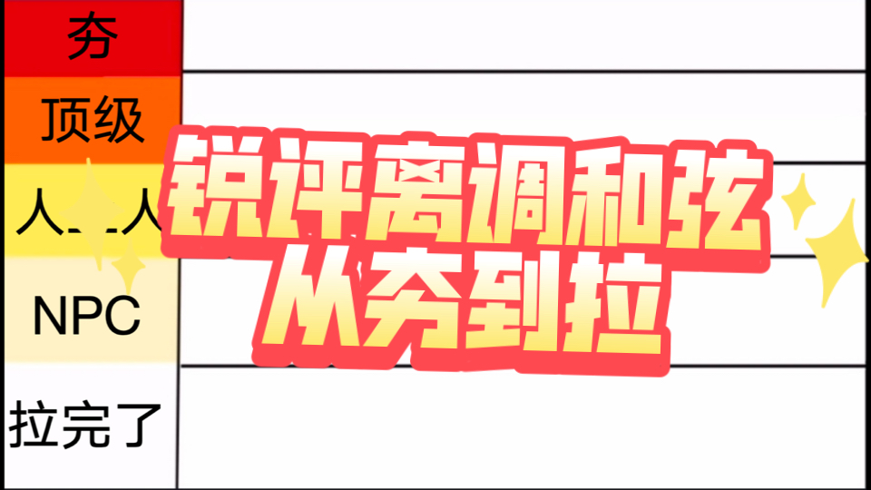锐评常用离调和弦从夯到拉