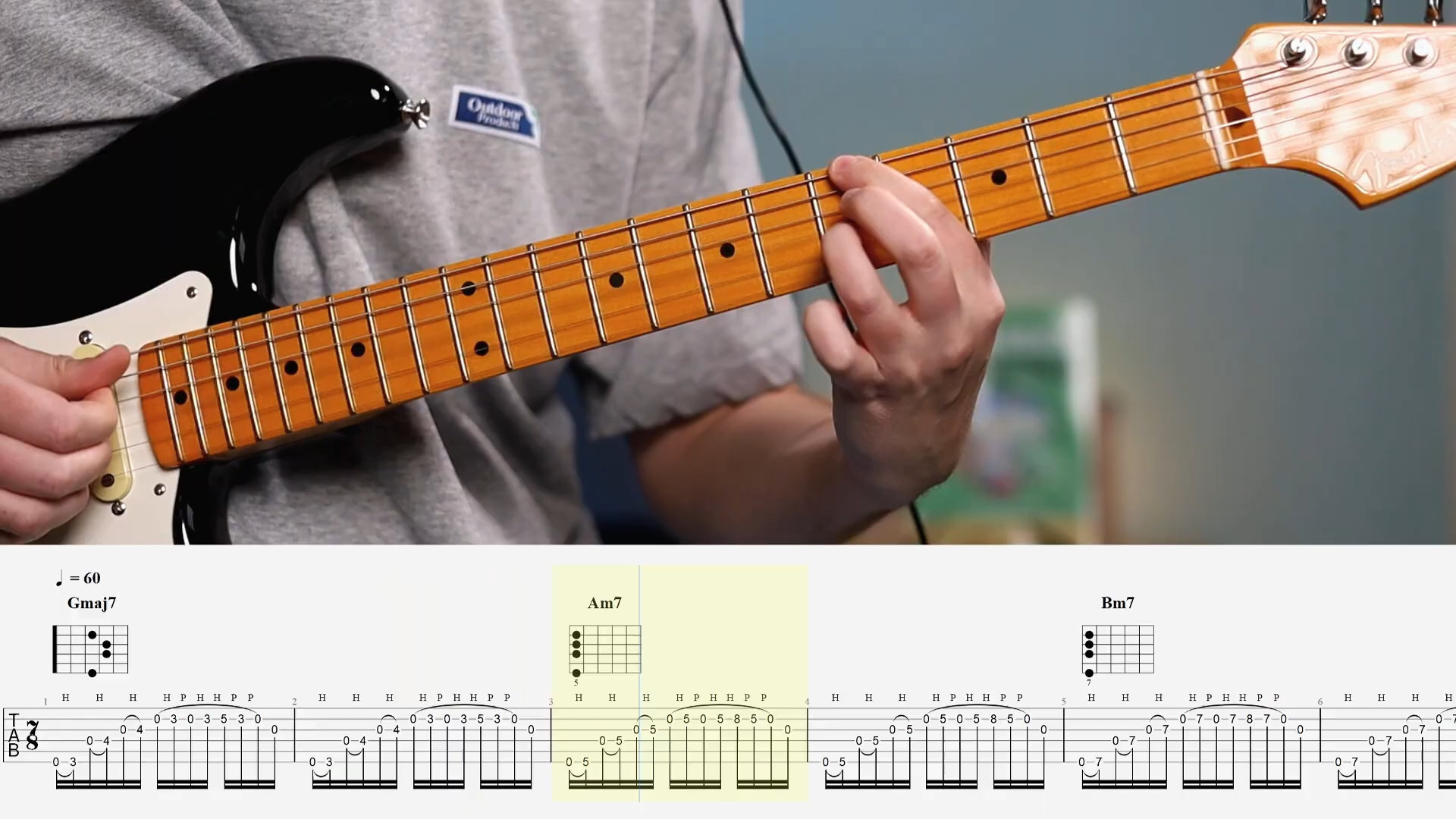 完全新手的15分钟数学摇滚练习（和弦，奇数拍，连奏，点弦）（标准调弦）