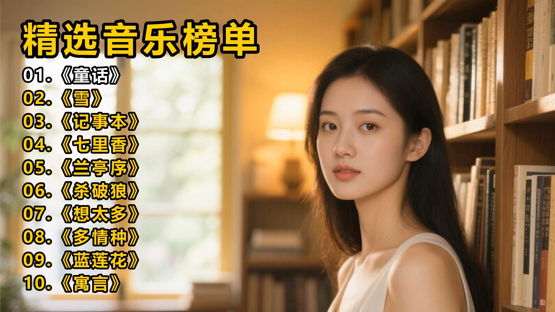 【精选音乐榜单】《童话》《雪》《记事本》《七里香》《兰亭