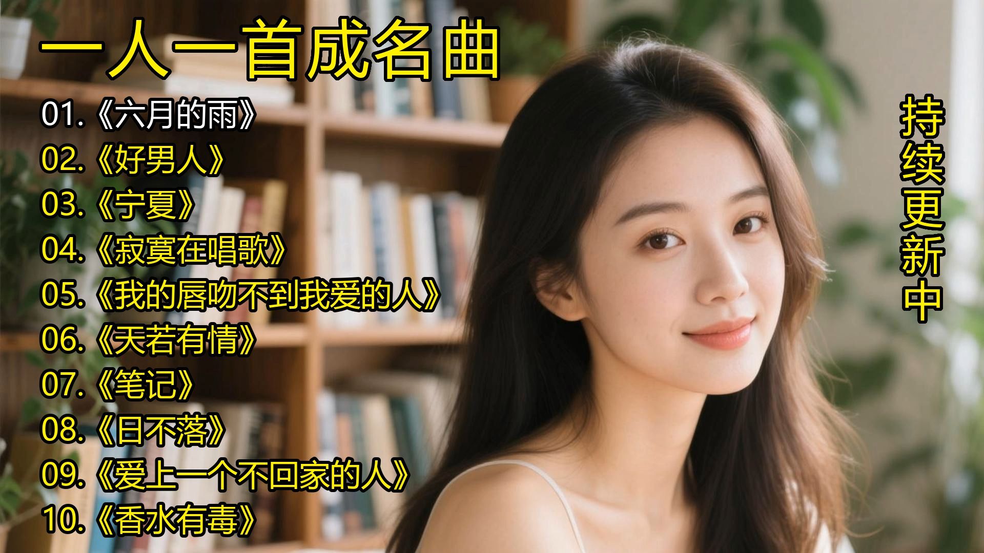一人一首成名曲《六月的雨》《好男人》《宁夏》《寂寞在唱歌