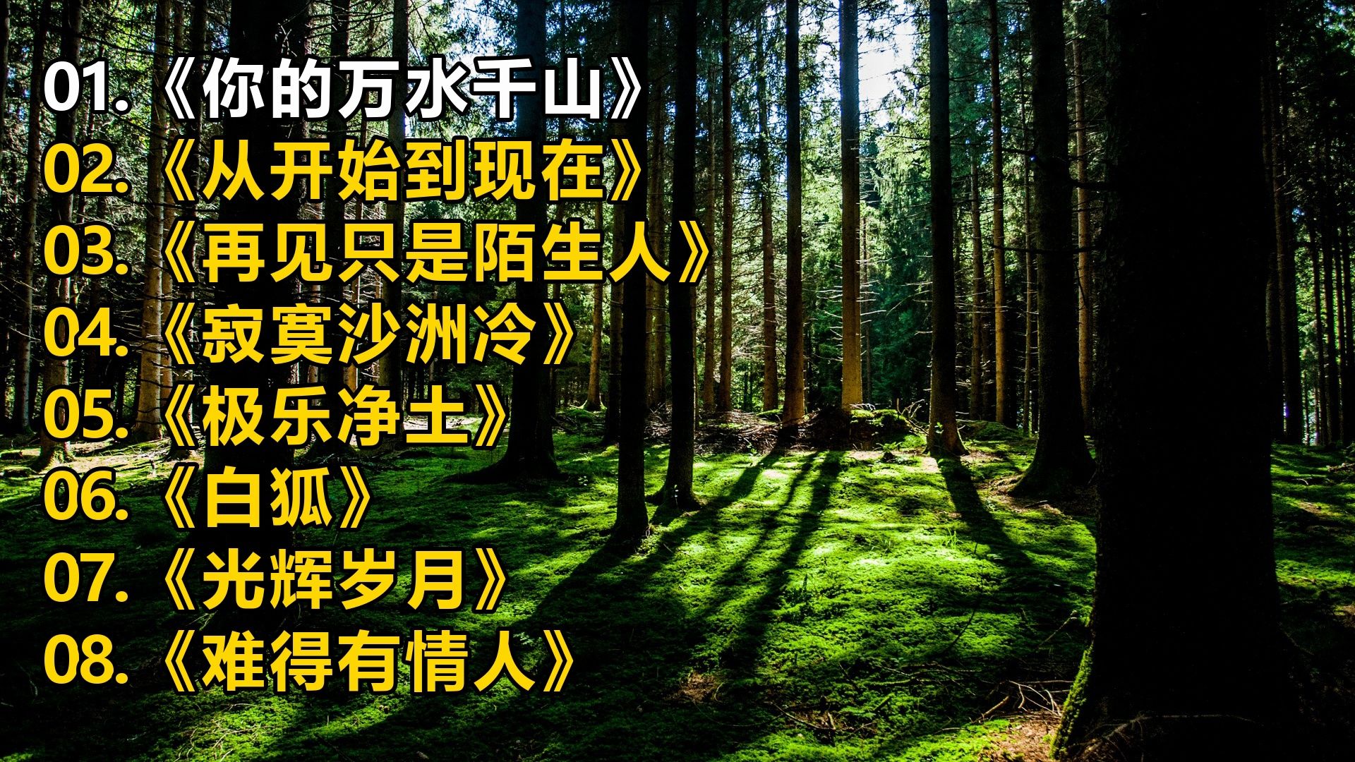 【一人一首成名曲】《你的万水千山》《从开始到现在》《再见