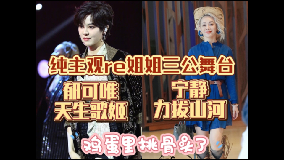 纯主观非专业 re内娱姐姐   鸡蛋里挑骨头的舞台  我只能说 