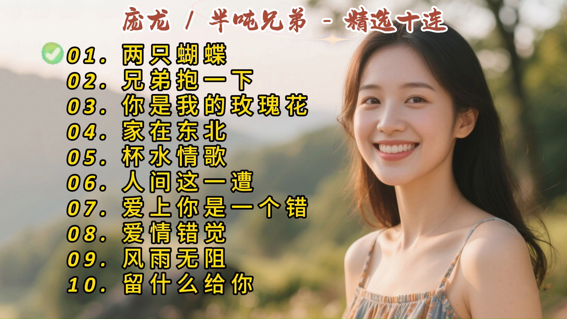庞龙/半吨兄弟成名曲《两只蝴蝶》《兄弟抱一下》《你是我的