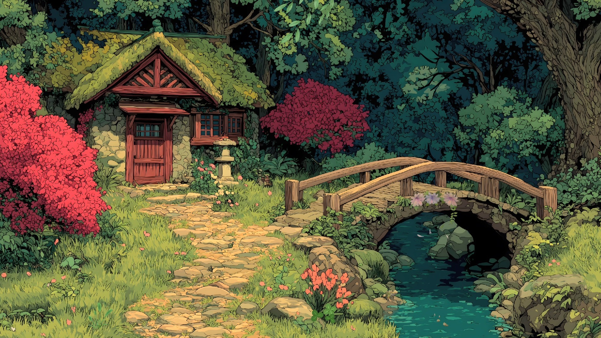 「有一束风，穿过木桥与草地，刚好也吹过你」｜森林Lofi×梦境慢调