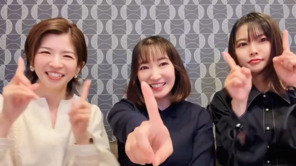 美谷玲実・山崎もえ・ 巴山萌菜 3人のメッセージ動画です