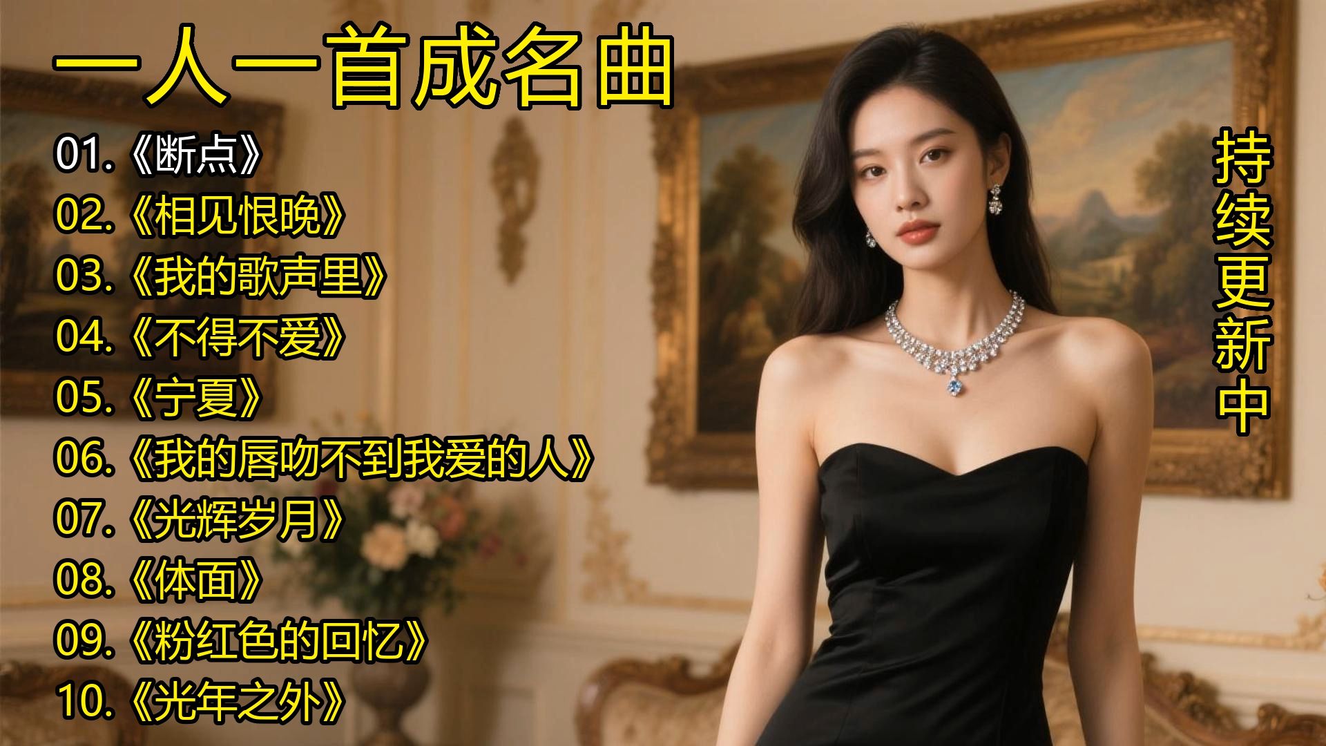 一人一首成名曲《断点》《相见恨晚》《我的歌声里》《不得不