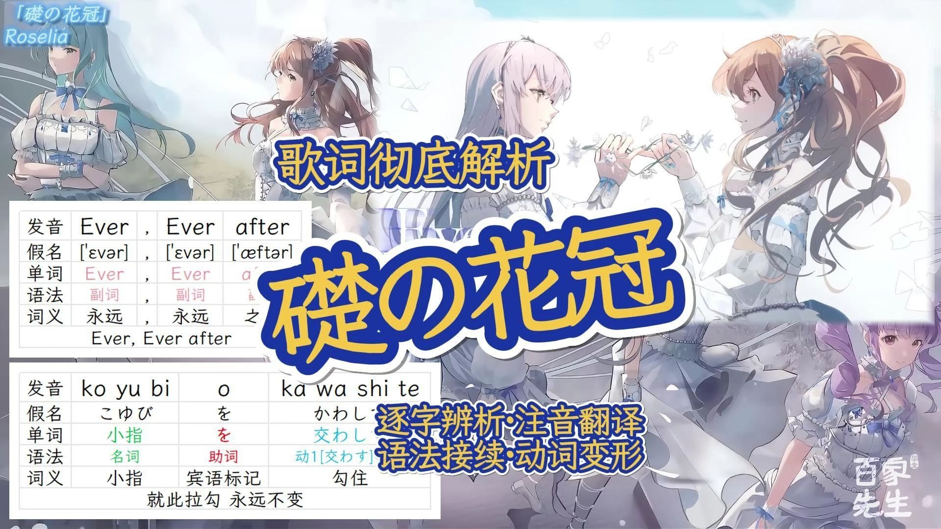 【BanG Dream!】《礎の花冠》Roselia| 日语歌词分解学习 | 