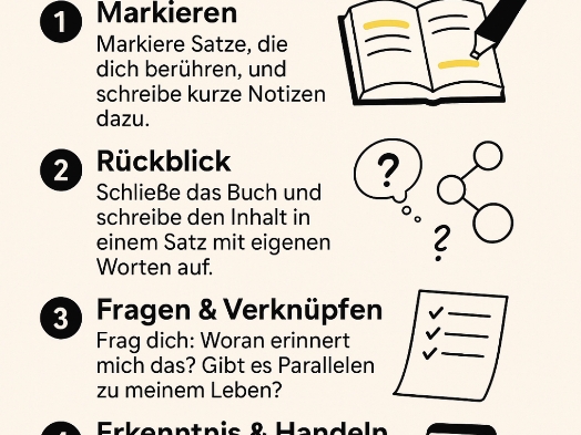 Fünf Schritte für effektive Lesenotizen