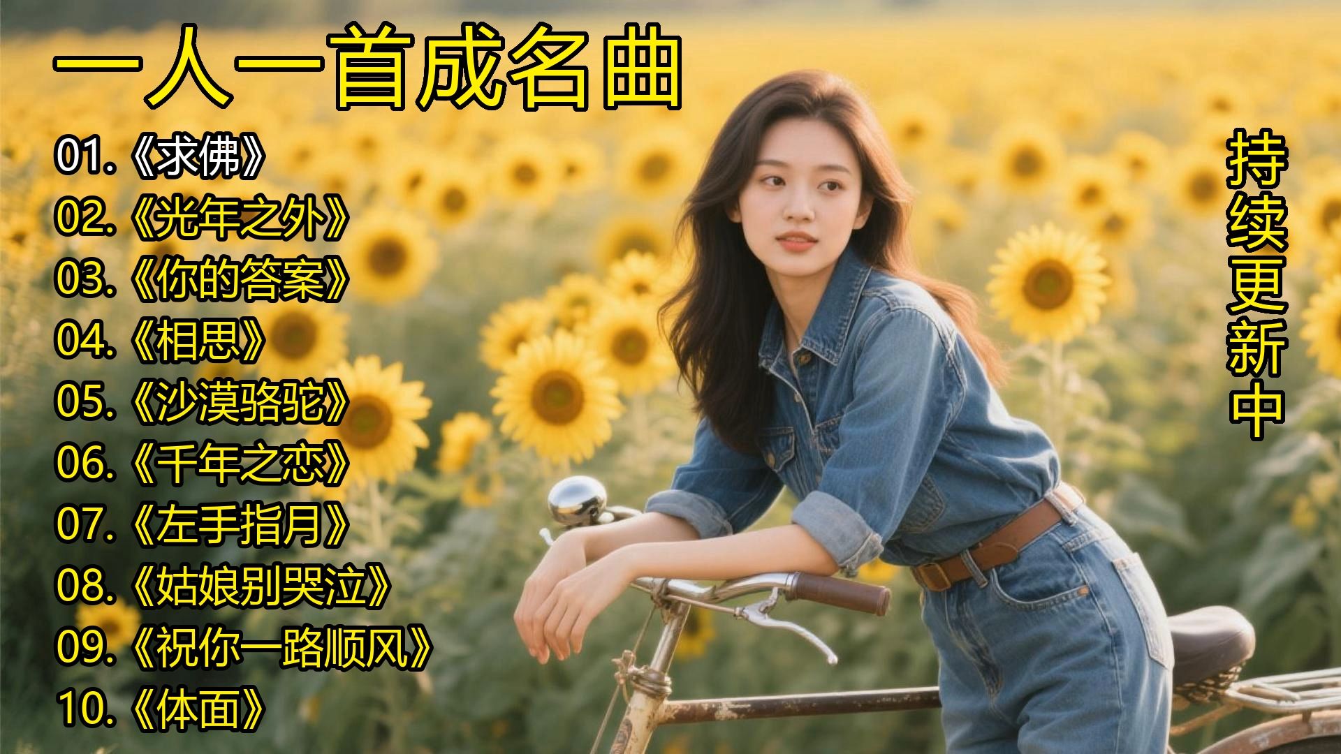 一人一首成名曲《求佛》《光年之外》《你的答案》《相思》《