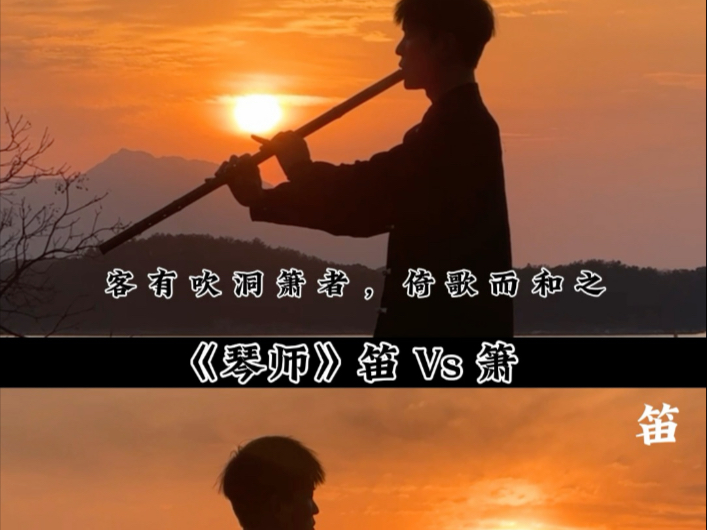 笛子像狂傲的李白，千金散尽还复来，箫像忧郁的杜甫，穷尽一生郁郁