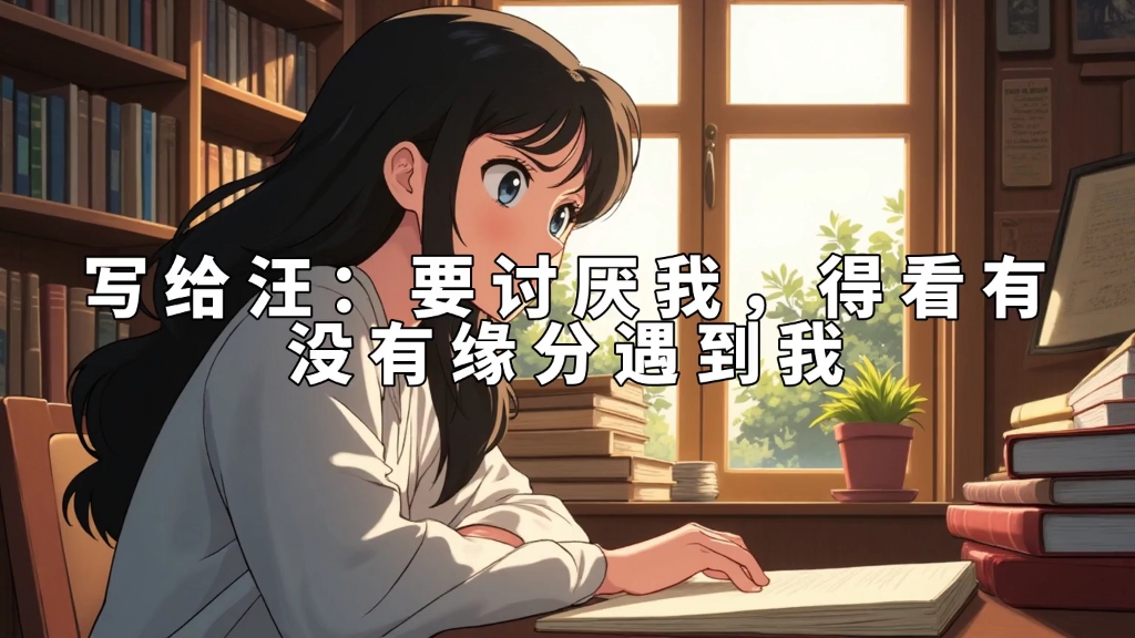 写给汪：要讨厌我，得看有没有缘分遇到我