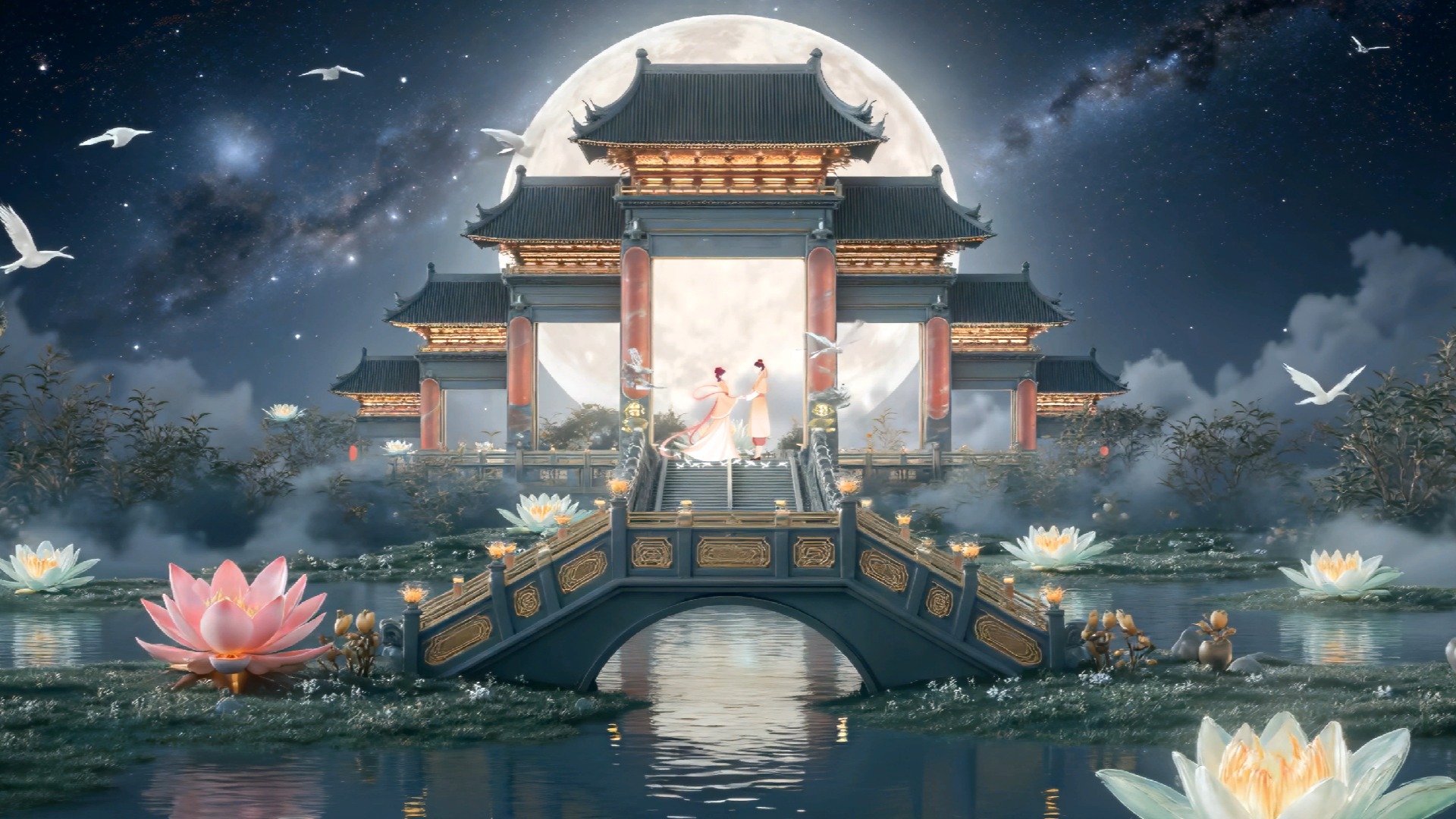 七夕国风背景 婚礼情人节 (10)