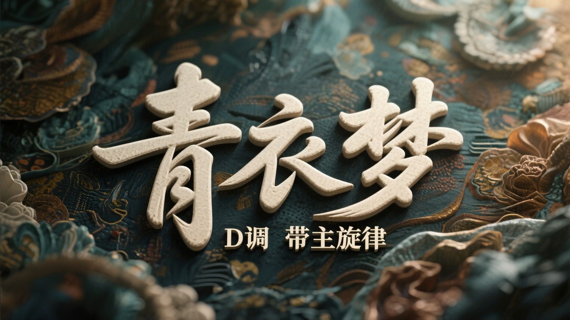 557.《青衣梦》D调带旋律伴奏，其他调正谱和伴奏也有。所有原