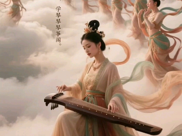 #敦煌飞天仙女#敦煌“琴”意#金堂琴筝阁#琴筝阁原创AI音乐合