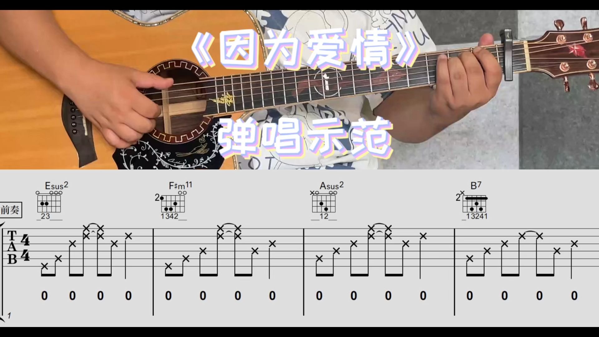 [群音殿改编]吉他弹唱演奏示范-《因为爱情》